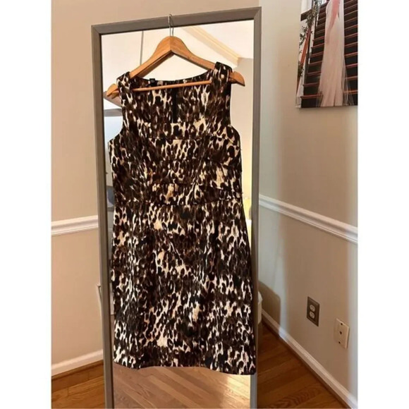 ALYX  Leopard Print Sleeveless Sheath Dress‎ / Cocktail Dress Women's Size 14 - Picture 2 of 5